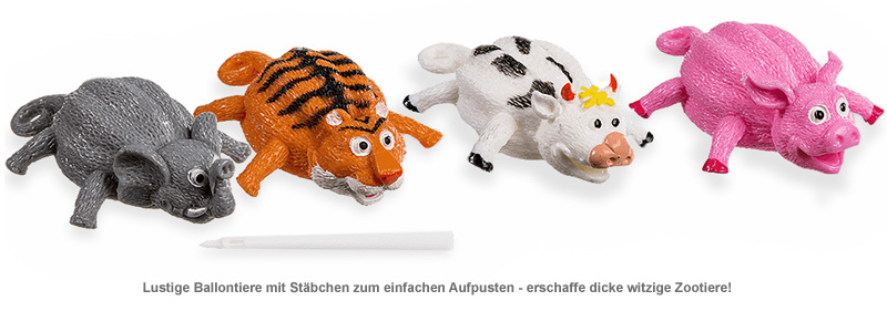Aufblasbare Ballontiere 4er Set - 2 Aufblasbare Ballontiere 4er Set - 2