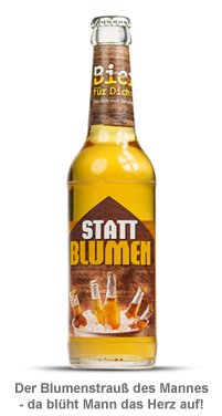 Bierflasche 0,33 l - Bier statt Blumen - 2 Bierflasche 0,33 l - Bier statt Blumen - 2