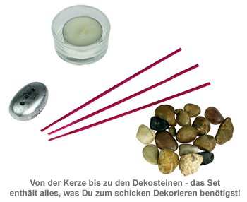 Buddha Deko Set - mit Kerze - 3 Buddha Deko Set - mit Kerze - 3