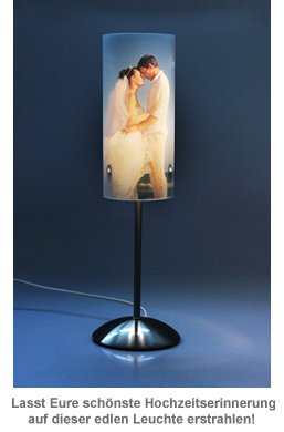 Design Fotolampe zur Hochzeit - personalisiert - 3 Design Fotolampe zur Hochzeit - personalisiert - 3