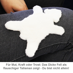 Dickes Fell - Glücksbringer in Geschenkbox weiß - 2 Dickes Fell - Glücksbringer in Geschenkbox weiß - 2
