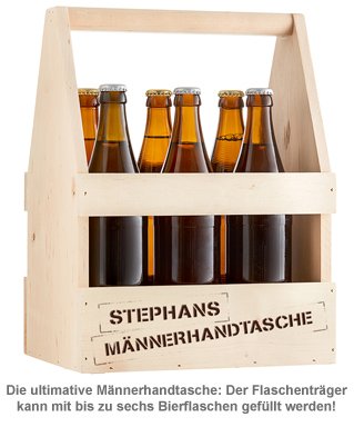 Flaschenträger mit Gravur - Männerhandtasche - 2 Flaschenträger mit Gravur - Männerhandtasche - 2