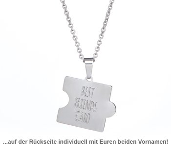 Freundschaftsketten Best Friends - Puzzle Teile graviert - 3 Freundschaftsketten Best Friends - Puzzle Teile graviert - 3