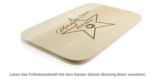 Frühstücksbrettchen mit Gravur - Morning Star - 2 Frühstücksbrettchen mit Gravur - Morning Star - 2