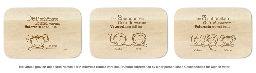 Frühstücksbrettchen - Warum Vatersein so toll ist - 2 Frühstücksbrettchen - Warum Vatersein so toll ist - 2