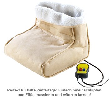 Fußwärmer mit Massage - 2in1 - 2 Fußwärmer mit Massage - 2in1 - 2
