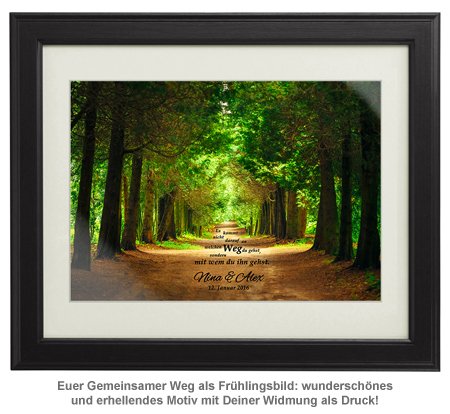 Gemeinsamer Weg Frühlingsbild - personalisiert - 2 Gemeinsamer Weg Frühlingsbild - personalisiert - 2