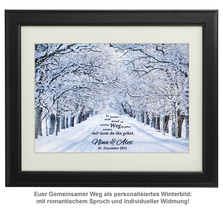 Gemeinsamer Weg Winterbild - personalisiert - 2