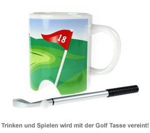 Golf Becher mit Putter - 2 Golf Becher mit Putter - 2