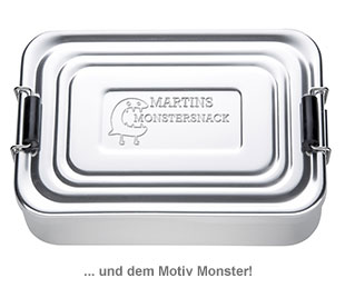 Gravierte Lunchbox für Jungs - quadratisch - 3 Gravierte Lunchbox für Jungs - quadratisch - 3