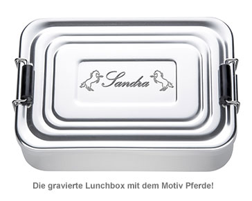 Gravierte Lunchbox für Mädchen - quadratisch - 2 Gravierte Lunchbox für Mädchen - quadratisch - 2