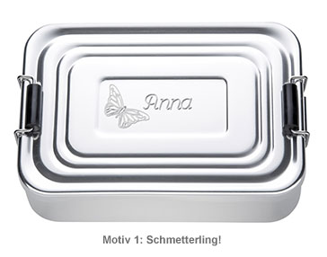 Gravierte Lunchbox für Mädchen - quadratisch - 3 Gravierte Lunchbox für Mädchen - quadratisch - 3