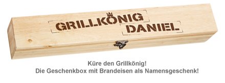 Grillbrandeisen - mit Grillkönig Gravur - 3 Grillbrandeisen - mit Grillkönig Gravur - 3