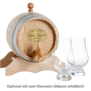 Holzfass mit Gravur Plakette zum Geburtstag - 2 Holzfass mit Gravur Plakette zum Geburtstag - 2
