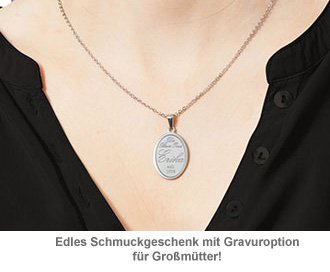 Kettenanhänger oval mit Gravur - Beste Oma - 2 Kettenanhänger oval mit Gravur - Beste Oma - 2