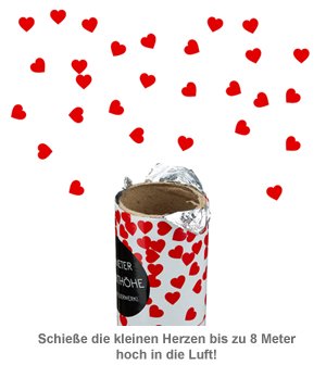 Konfettikanone - Herzregen - 2 Konfettikanone - Herzregen - 2