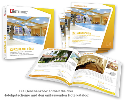 Kurzurlaub für 2 - Hotelgutscheine für 3 Übernachtungen - 2 Kurzurlaub für 2 - Hotelgutscheine für 3 Übernachtungen - 2