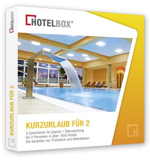 Kurzurlaub für 2 - Hotelgutscheine für 3 Übernachtungen - 3 Kurzurlaub für 2 - Hotelgutscheine für 3 Übernachtungen - 3