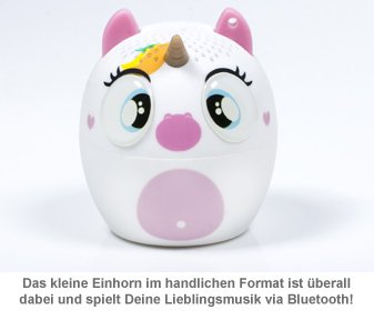 Mini Bluetooth Lautsprecher - Einhorn - 2 Mini Bluetooth Lautsprecher - Einhorn - 2