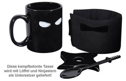 Ninja Tasse mit Löffel und Untersetzer - 2 Ninja Tasse mit Löffel und Untersetzer - 2