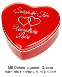 Personalisierte Geschenkbox - Rotes Herz - 2 Personalisierte Geschenkbox - Rotes Herz - 2
