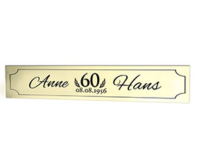 Personalisierte Hochzeitsbank zur diamantenen Hochzeit - 3 Personalisierte Hochzeitsbank zur diamantenen Hochzeit - 3