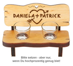 Personalisierte Schnapsbank für Paare - 2 Personalisierte Schnapsbank für Paare - 2
