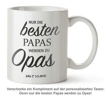 Personalisierte Tasse - Beförderung zum Opa - 2 Personalisierte Tasse - Beförderung zum Opa - 2