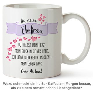 Personalisierte Tasse - Liebesgedicht Ehefrau - 2 Personalisierte Tasse - Liebesgedicht Ehefrau - 2