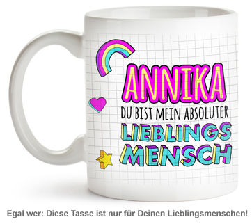 Personalisierte Tasse - Lieblingsmensch - 2 Personalisierte Tasse - Lieblingsmensch - 2