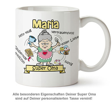 Personalisierte Tasse - Super Oma - 2 Personalisierte Tasse - Super Oma - 2