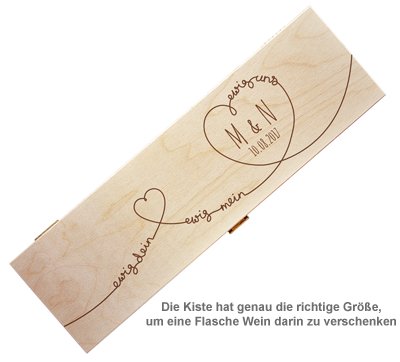 Personalisierte Weinkiste - Ewig Dein - 2 Personalisierte Weinkiste - Ewig Dein - 2
