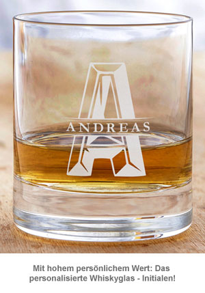 Personalisiertes Whiskyglas - Initialen - 2
