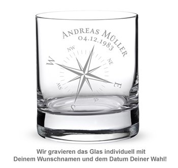 Personalisiertes Whiskyglas - Kompass - 2 Personalisiertes Whiskyglas - Kompass - 2