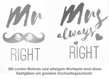 Sektgläser - Mr and Mrs Right - 2