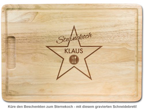 Sternekoch - personalisiertes Schneidebrett - 2 Sternekoch - personalisiertes Schneidebrett - 2