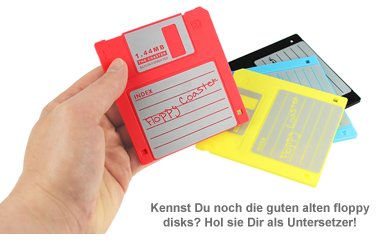 Untersetzer - Disketten 4-teilig - 2 Untersetzer - Disketten 4-teilig - 2