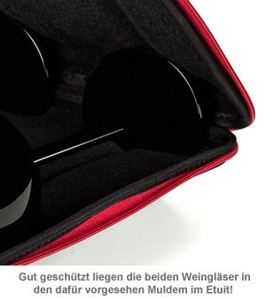 Weingläser schwarz - im Etui - 2 Weingläser schwarz - im Etui - 2