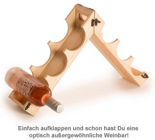 Weinständer aus Holz zum Tragen - 2 Weinständer aus Holz zum Tragen - 2