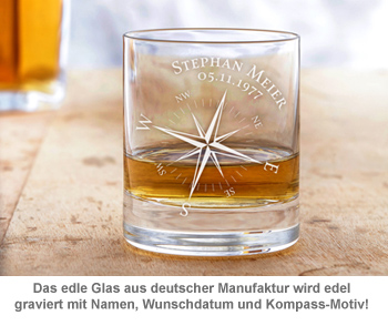 Whisky Set mit Globus Karaffe und Glas - Kompass - 2 Whisky Set mit Globus Karaffe und Glas - Kompass - 2