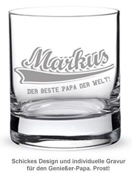 Whiskyglas College Motiv - Bester Papa - 2 Whiskyglas College Motiv - Bester Papa - 2