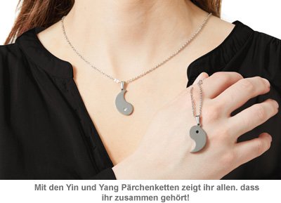 Yin und Yang Anhängerset für Paare - mit Gravur - 2 Yin und Yang Anhängerset für Paare - mit Gravur - 2