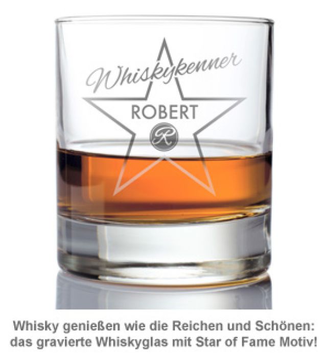 Personalisiertes Whiskyglas - Star of Fame