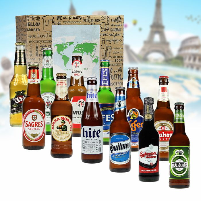 Voyage autour du monde en bières XL - Coffret cadeau 12 pièces