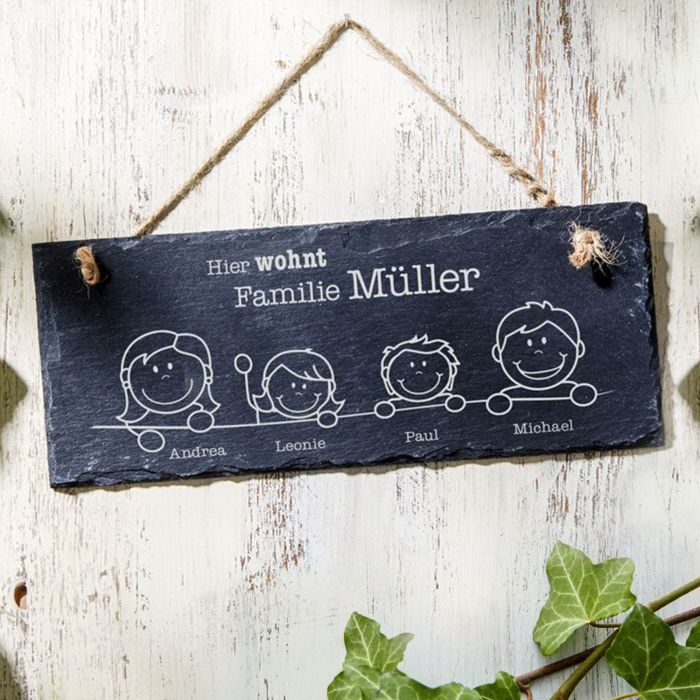 Schiefertafel - Familie