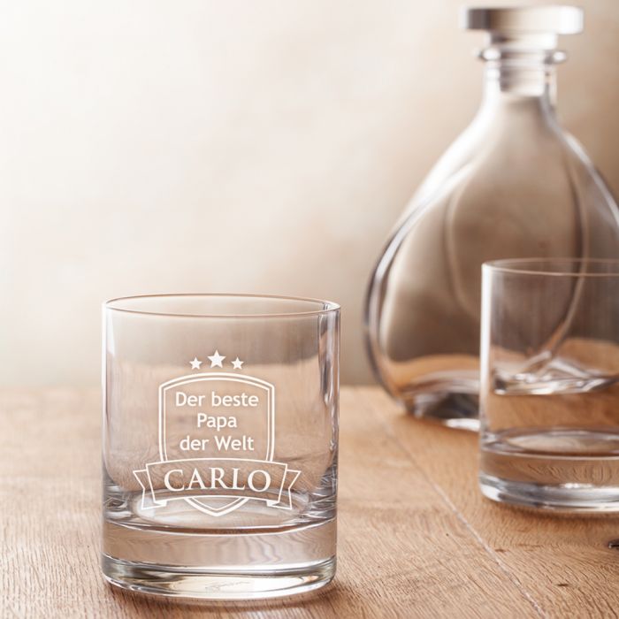 Whisky Glas Und Karaffe Mit Gravur