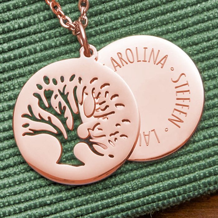 Baumkette Rosegold Name