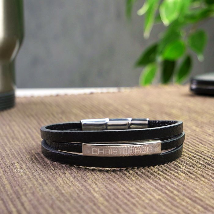 Gew. Armband schwarz Name
