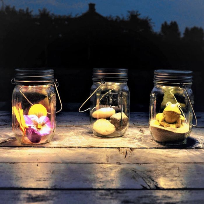 Solarlampe im Glas