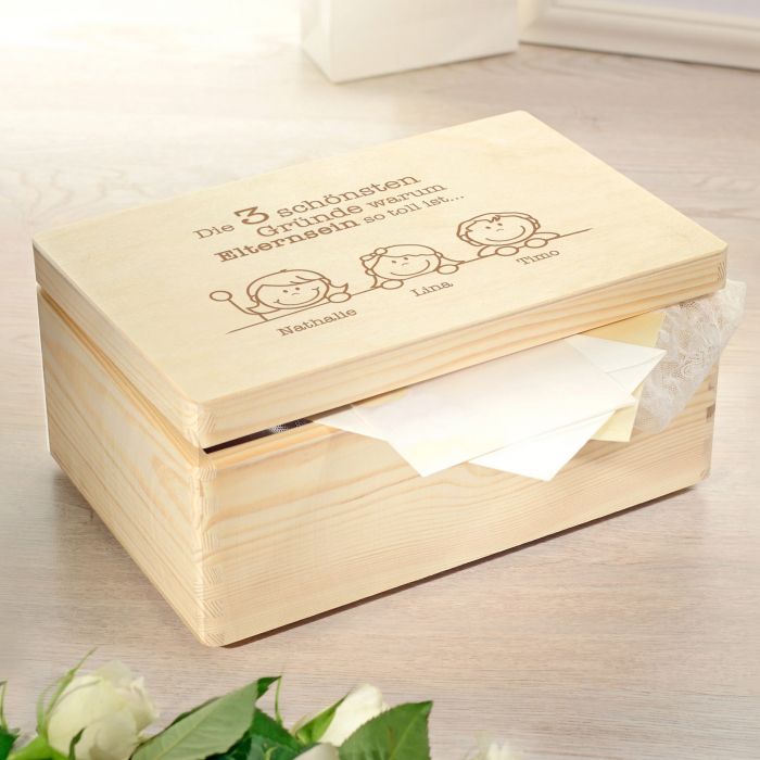 Box mit Gravur für Eltern